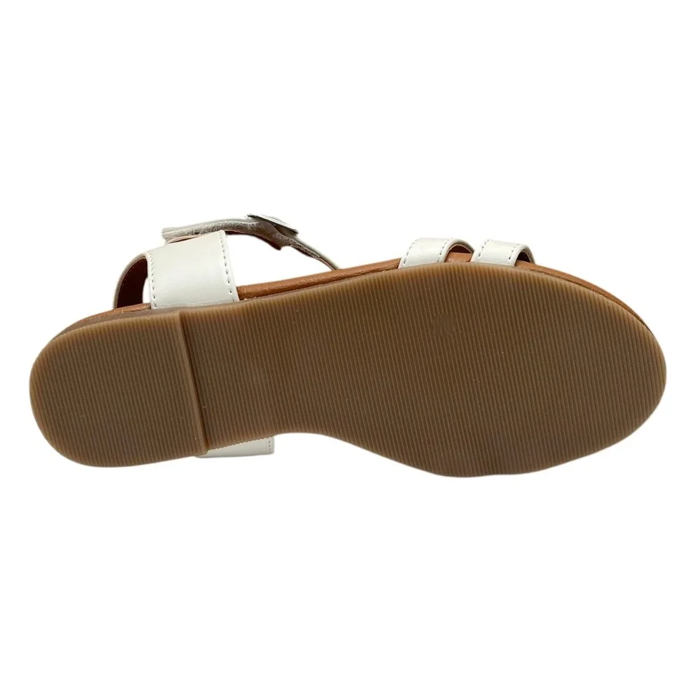 Tommy Hilfiger Youth Girls Slip-on Casual Sandals Size 1Y White‎ Floral Strap